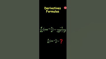 Derivative of Cos ⁻¹ (x/a) | Differentiation Formulas #Shorts