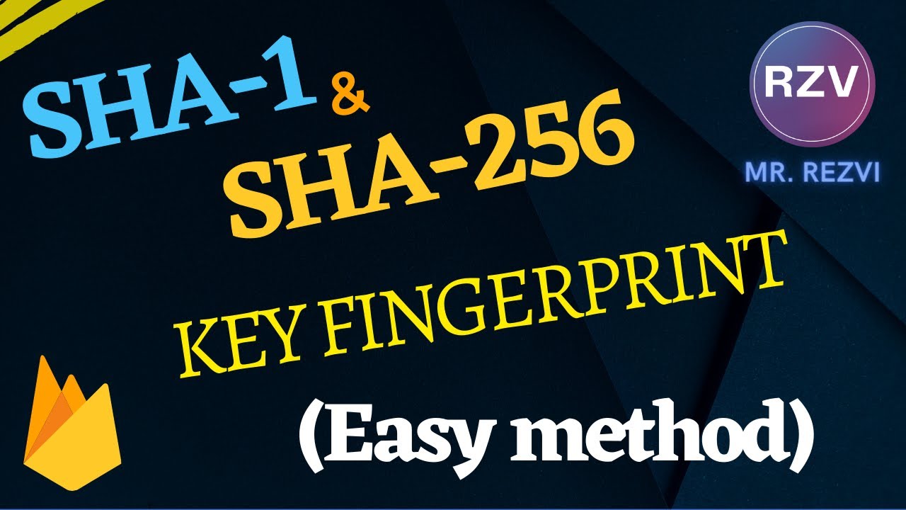 How To Generate SHA 1 SHA 256 Key Fingerprint And Add Into Firebase How To Generate SHA 1 SHA 256 Key Fingerprint And Add Into Firebase