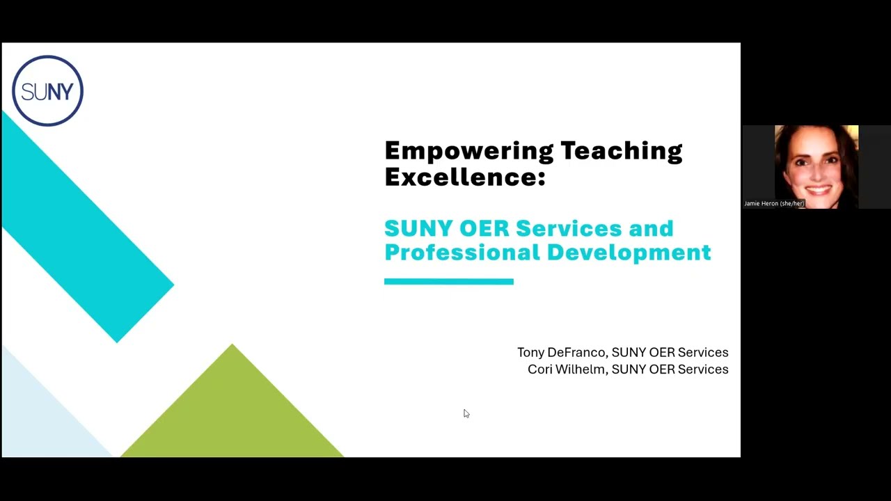 Professional Development Partnerships through SUNY OER Services