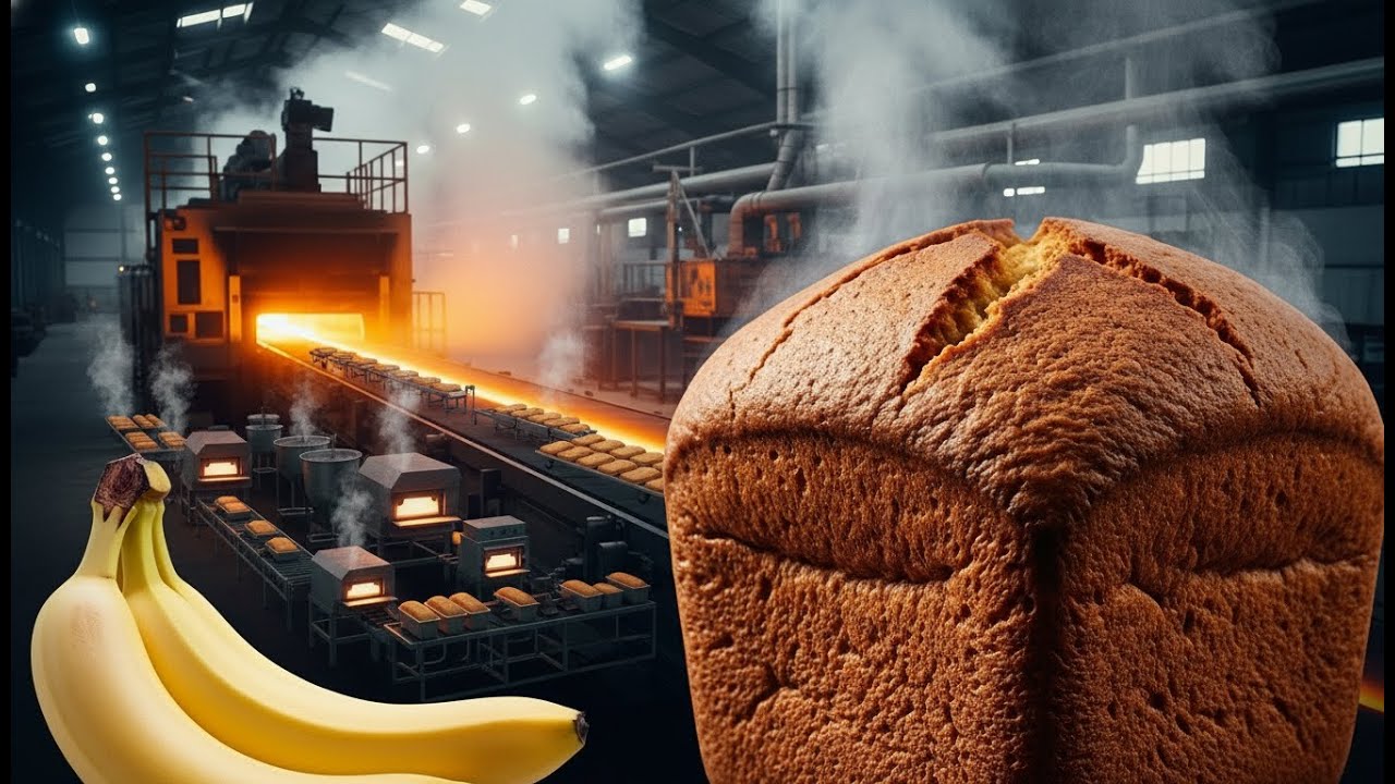 😱 1,000,000 LOAVES A DAY! Inside the MASSIVE US Banana Bread Factory 🍌🍞