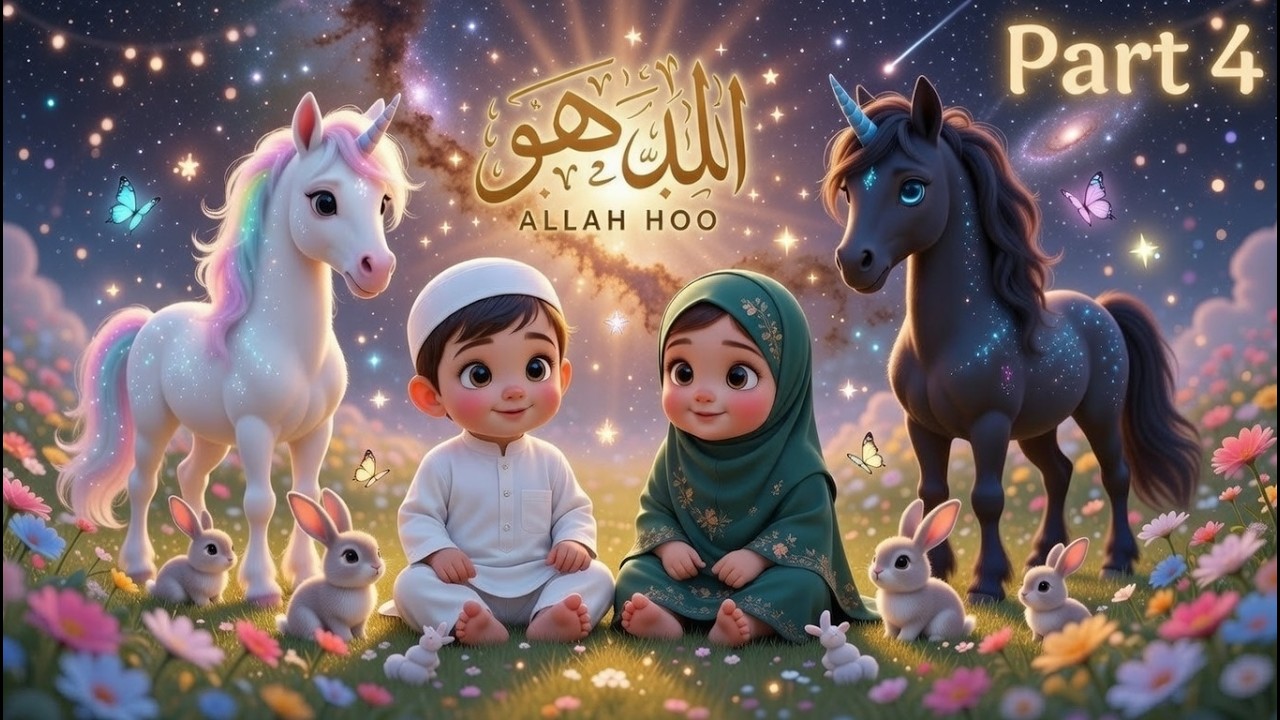 Allah Hoo Allah Hoo 🌼( Part 4 ) | Soft Bedtime Islamic Lori for Kids