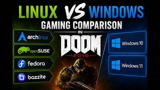 Linux vs Windows Gaming Comparison in DOOM 2016