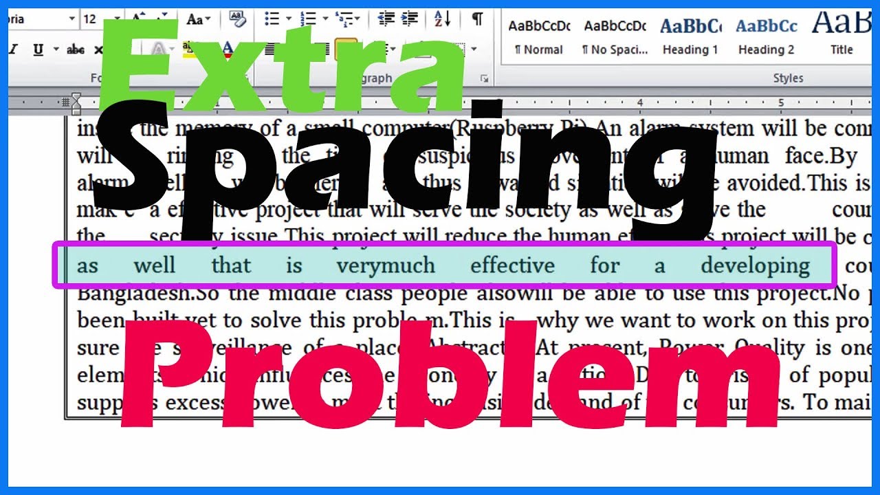 การ เว้น วรรค html  2022 New  How to Solve Extra Spacing Problem in MS Word | Remove Extra Space | LeonsBD