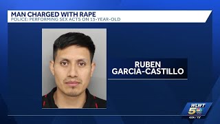Court docs: Man charged with rape, accused of performing sexual acts on 13-year-old