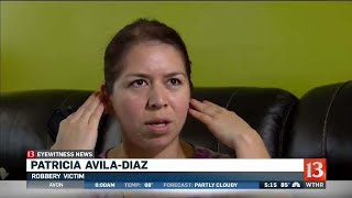 Mom robbed in front of children