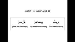 012 SURAT YUSUF AYAT 88 DAN TERJEMAHAN PER KATA