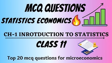 MCQ Questions || Ch- 1 Introduction To Statistics  || Statistics  Economics Class 11 || 2021-22