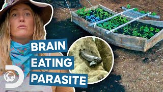 The Raneys Help STOP BrainEating Parasites With A “Flying Food Canoe” | Homestead Rescue