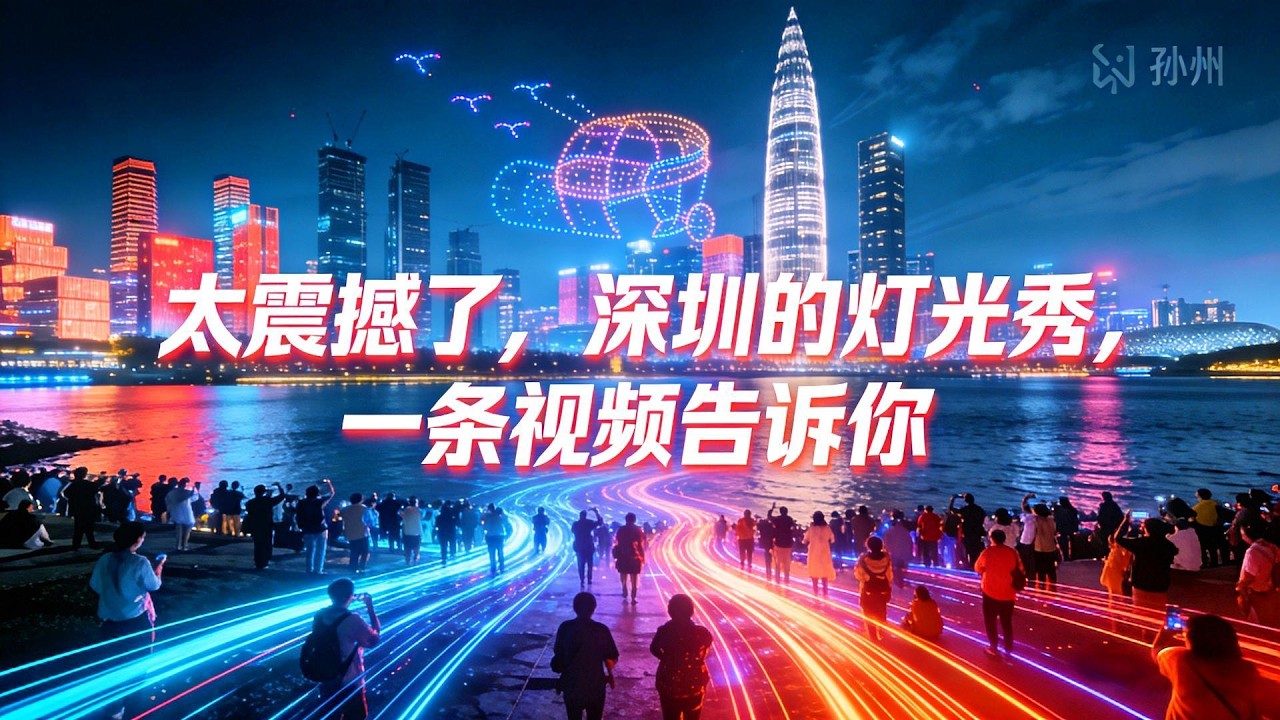 這就是深圳南山，夜晚灯光秀令人震撼，我不敢相信，中國還有這樣的景色#automobile #香港美食指南 #香港旅行記 #food #熱門 #廣東商圈 #美食 #美食分享日常 #旅行