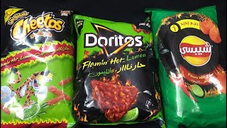 Testing 3 Different Types of Flamin' Hot Lemon Snacks