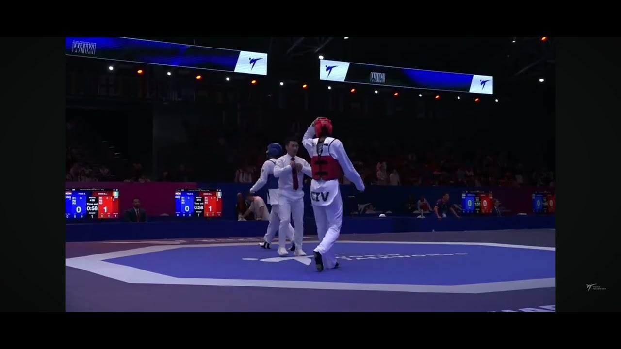 Coupe du monde taekwondo wuxi 2025 Qualif -73Kg POLE D.(CRO)🔵 Vs OSSIN Kimi (CIV) 🔴