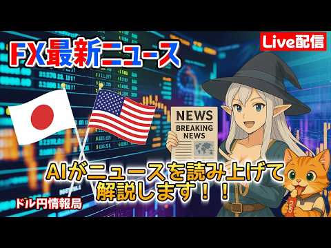 【FXライブ配信】2026.7/21.19:18~AIが最新ニュースをすべて読み上げます！リアルタイムでドル円レートをお知らせしニュースが入り次第、今後のドル円レートについて詳しく解説していきます。