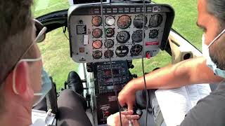 Elstree Helicopters B206 Jet Ranger start up procedure How To with Capt White featuring Student Manj