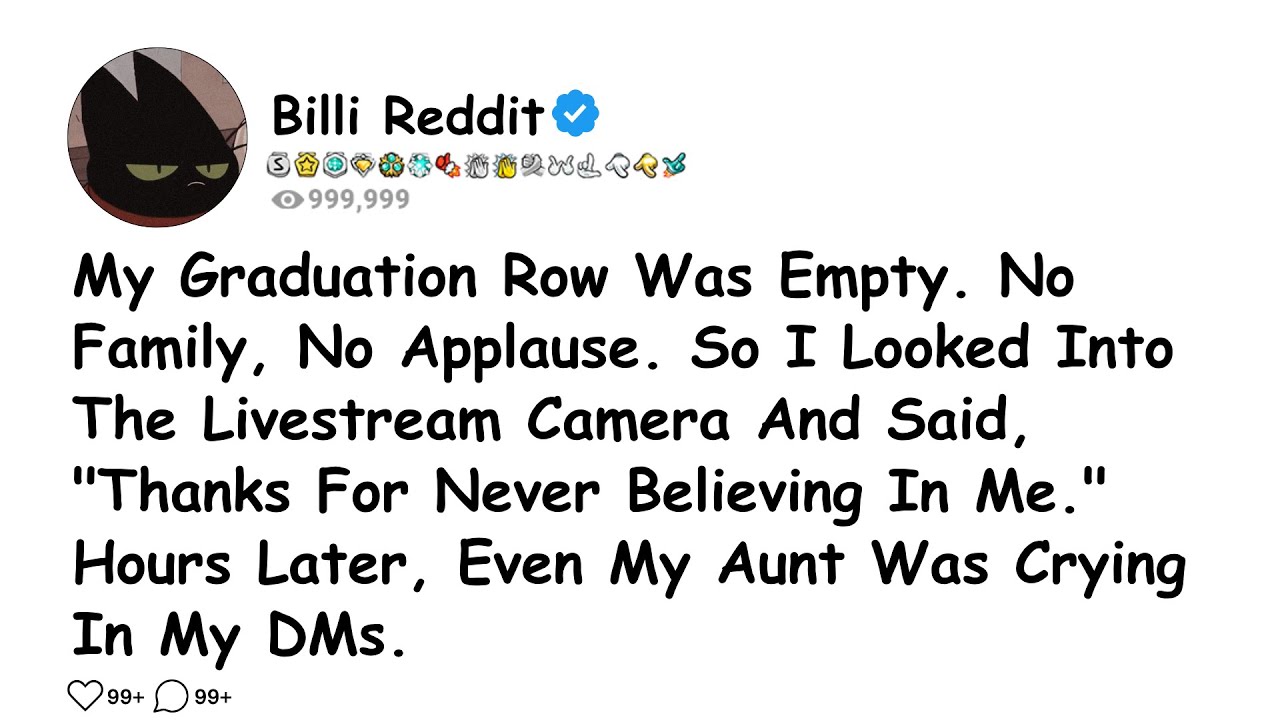My Graduation Row Was Empty. No Family, No Applause. So I Looked Into The Livestream Camera And...