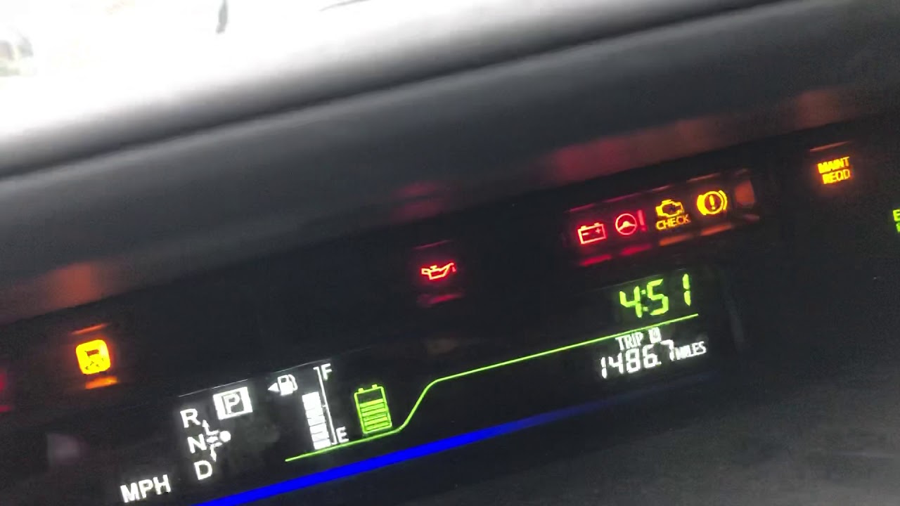 Toyota Prius 2014 how to reset maint Requd Light - YouTube