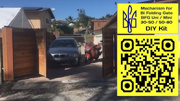 Mechanism for BI-FOLD GATE - installation and operation of BFG UNI DIY Kit. Automation and locking.