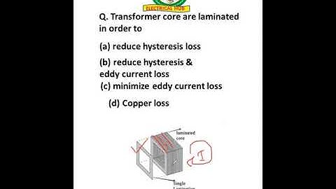Transformer core are laminated in order to ?|MCQ Transformer| By: Dr. Rahul Kumar|#shorts