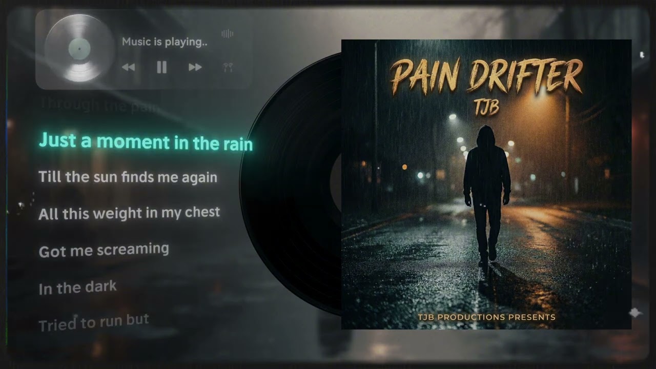 TJB - Pain Drifter (Official Lyric Video) | Motivational Hip Hop & Resilience