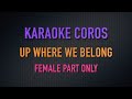 KARAOKE - UP WHERE WE BELONG  female part only