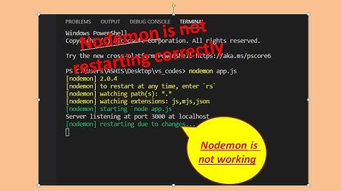 Nodemon is not working | Restart issue | Could not restart nodemon on changes | Tech Talk Network