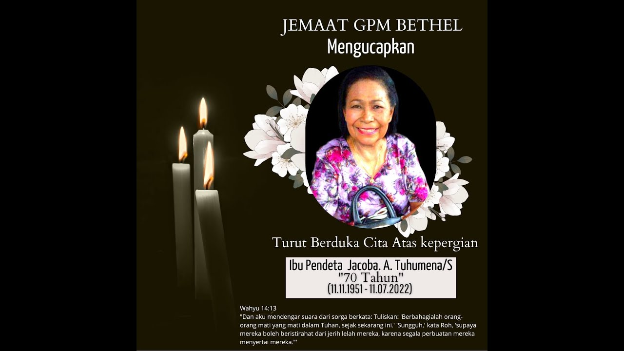 KEBAKTIAN PEMAKAMAN PDT. NY. J. A .TUHUMENA/S