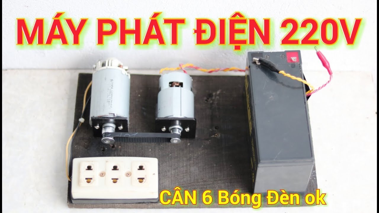 Chế Máy Phát Điện 220v Mini Từ Motor 775 - youtube