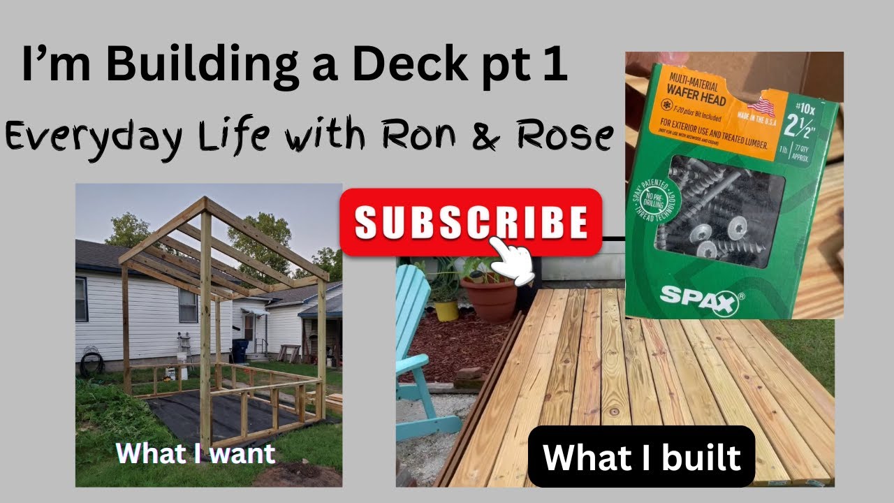 My Deck build pt 1 #everydaylifewithronandrose - YouTube