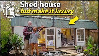 Unbelievable $6k Shed Makeover: Shabby Chic Off-Grid Homestead!