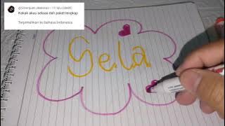 ' SELA ' TULIS NAMAMU 🥰⁉️ #tulisanku #tulisnama #art #calighraphy 