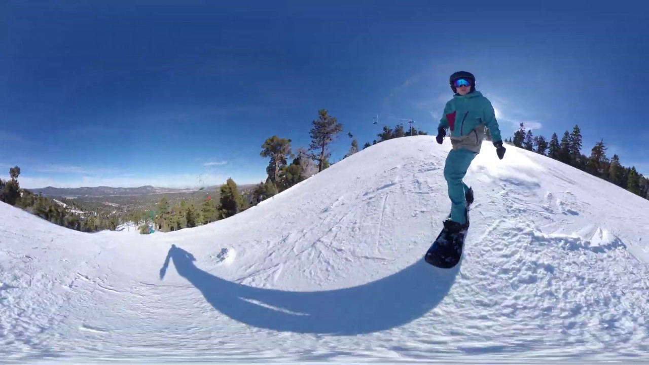 [360 Video] Snowboard // Big Bear Mountain Exhibition trail YouTube