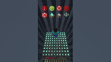 MINECRAFT: FALL DAMAGE TEST WITH BLOCKS! 😍 (AXEL F) #minecraft #shorts