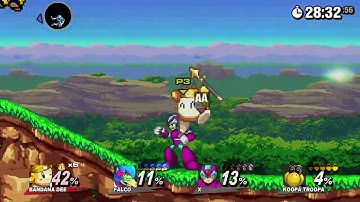 Bandana Dee vs X vs Falco vs Koopa Part 2 #funny #ssf2 Project B