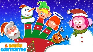 Feliz Navidad Canción familiar con los dedos - Canciones divertidas para niños | A Bebés Contentos