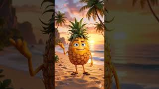 Pineapple on Vacation 🌴 | Beach Vibes Only 😎Jab Pineapple Gaya Beach Par! 🍍🌊 (Funny Animation)