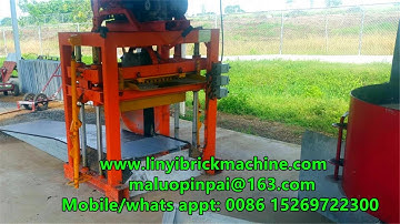 QT4-40 semi automatic brick machine, small block making machinery