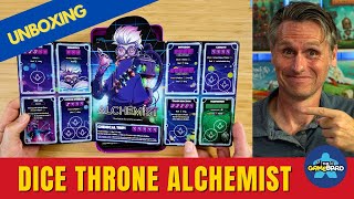 Dice Throne: The Alchemist Unboxing — 1st SINGLE HERO PACK (5/6 Complexity)
