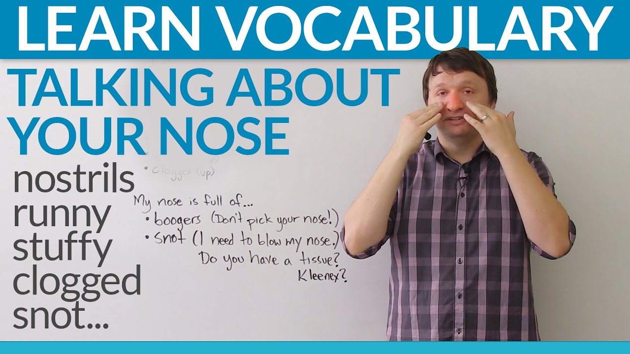 ⁣Learn English Vocabulary: Talking about your nose!