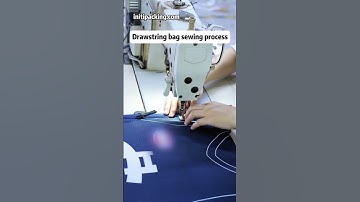 Drawstring bag sewing process #custombag #sewingbag #bagfactory #initipacking