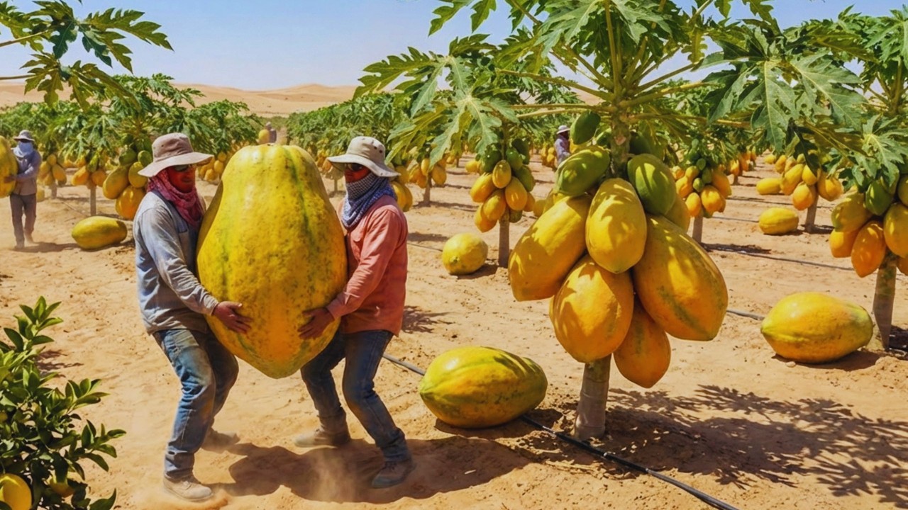 ¡Increíble! Cultivaron papayas en el desierto  Los resultados sorprendieron al mundo entero