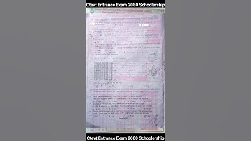 Ctevt entrance examination 2080 for Schoolership students || model question paper for ctevt entrance