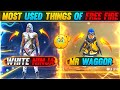 MOST USED THINGS OF FREE FIRE😱🔥|| YOU DON'T KNOW ABOUT 😱|| RAMPAGE NEW DAWN 🔥