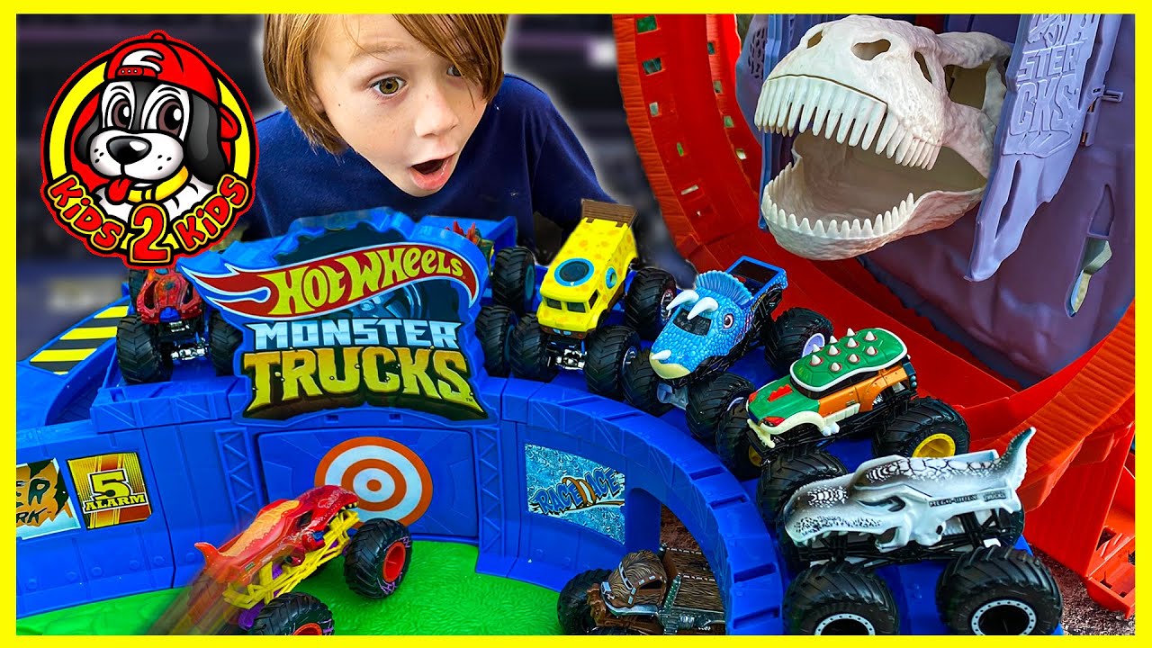Download 🌋 T-Rex Volcano Arena (Dinosaur Monster Truck Toys) | Monster Jam & Hot Wheels Monster Trucks