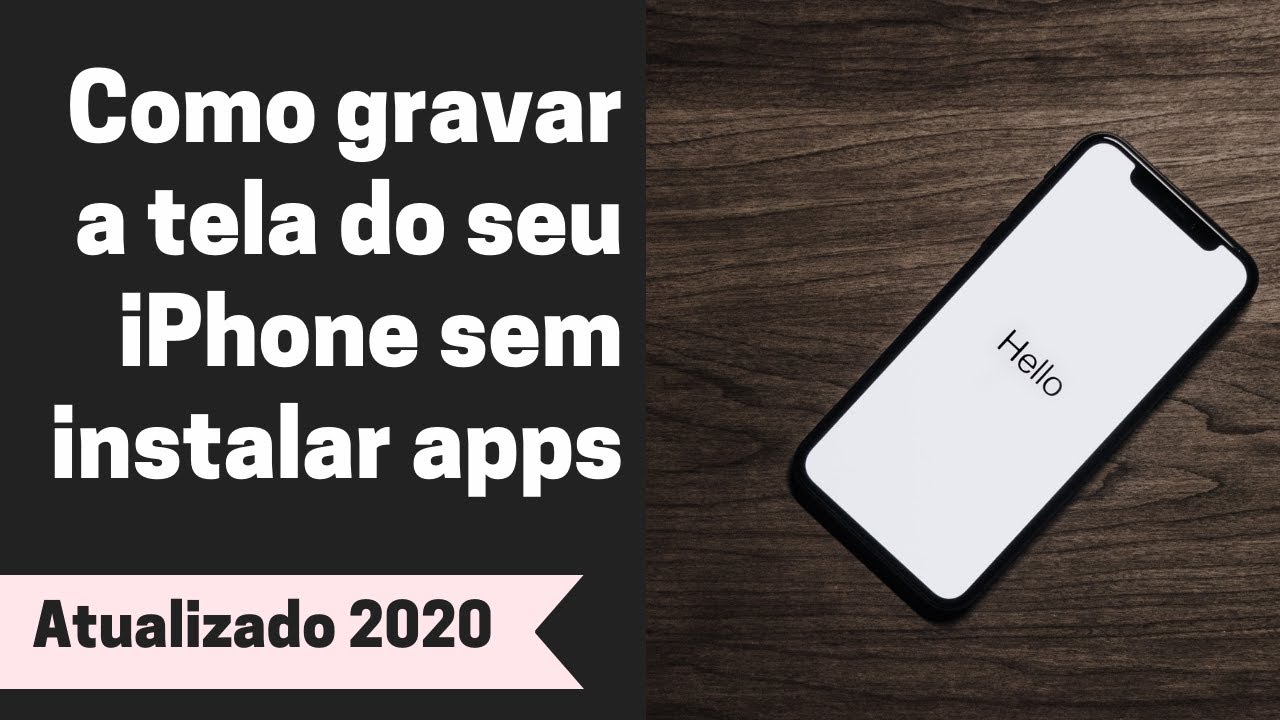 Como gravar a tela do Iphone sem instalar aplicativos 2020 - YouTube
