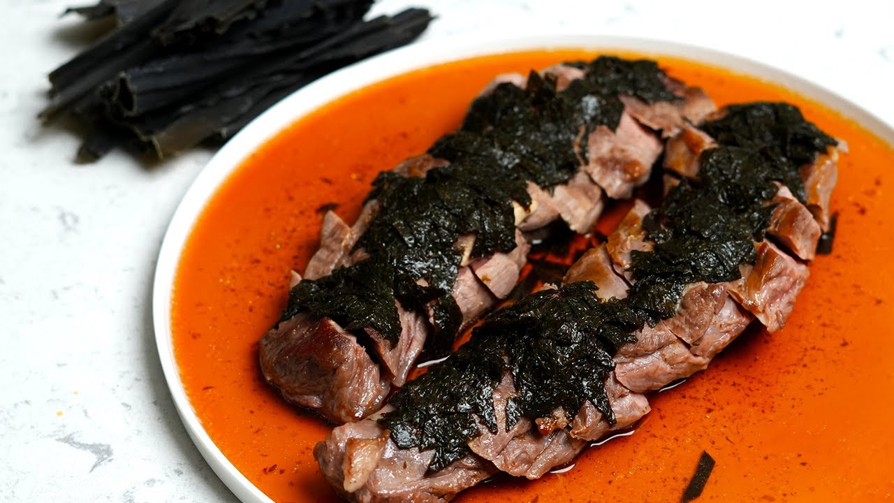 Lamb Neck Fillet with Seaweed Sauce - Unleashing Umami with Kombu