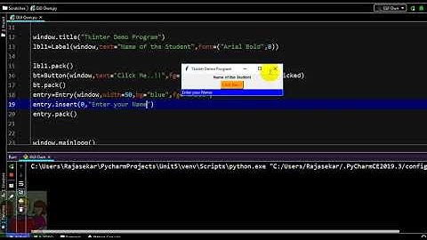 Using Entry Widgets - Tkinter - Python Programming