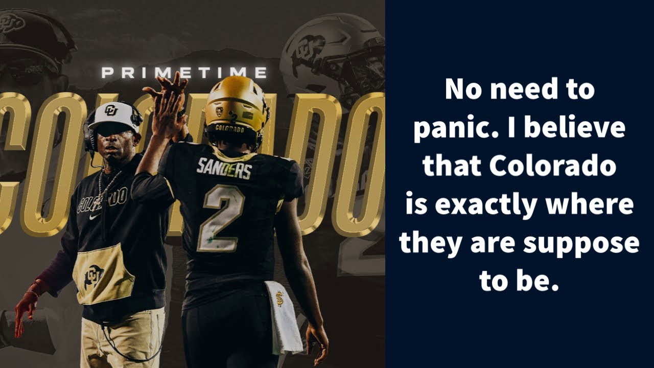 No need to panic. I believe that Colorado is exactly where they are ...