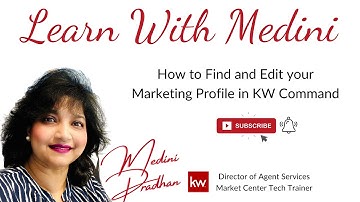 How to Find and Edit your Marketing Profile in KW Command