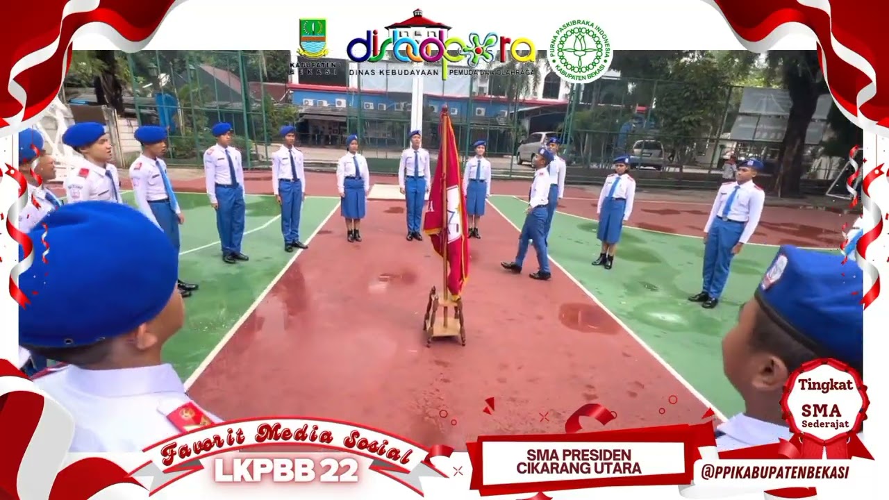 Yel-Yel Paskibra SMA Presiden - Cikarang Utara | LKPBB 22 Kabupaten Bekasi