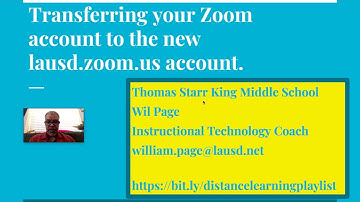 Transfer Your Zoom to LAUSD