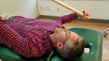 Shoulder External Rotation - PROM With Dowel (Supine)